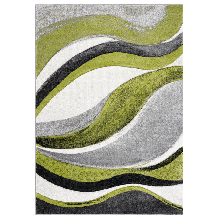 SAFAVIEH Hollywood Collection HLW766Y Grey / Green Rug Image 2