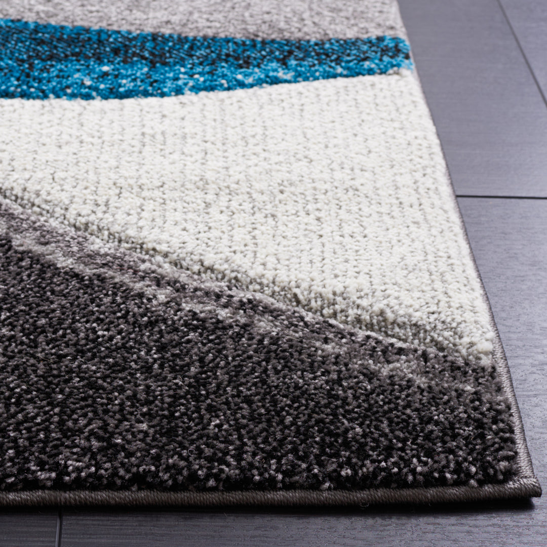 SAFAVIEH Hollywood HLW766M Grey / Turquoise Rug Image 8