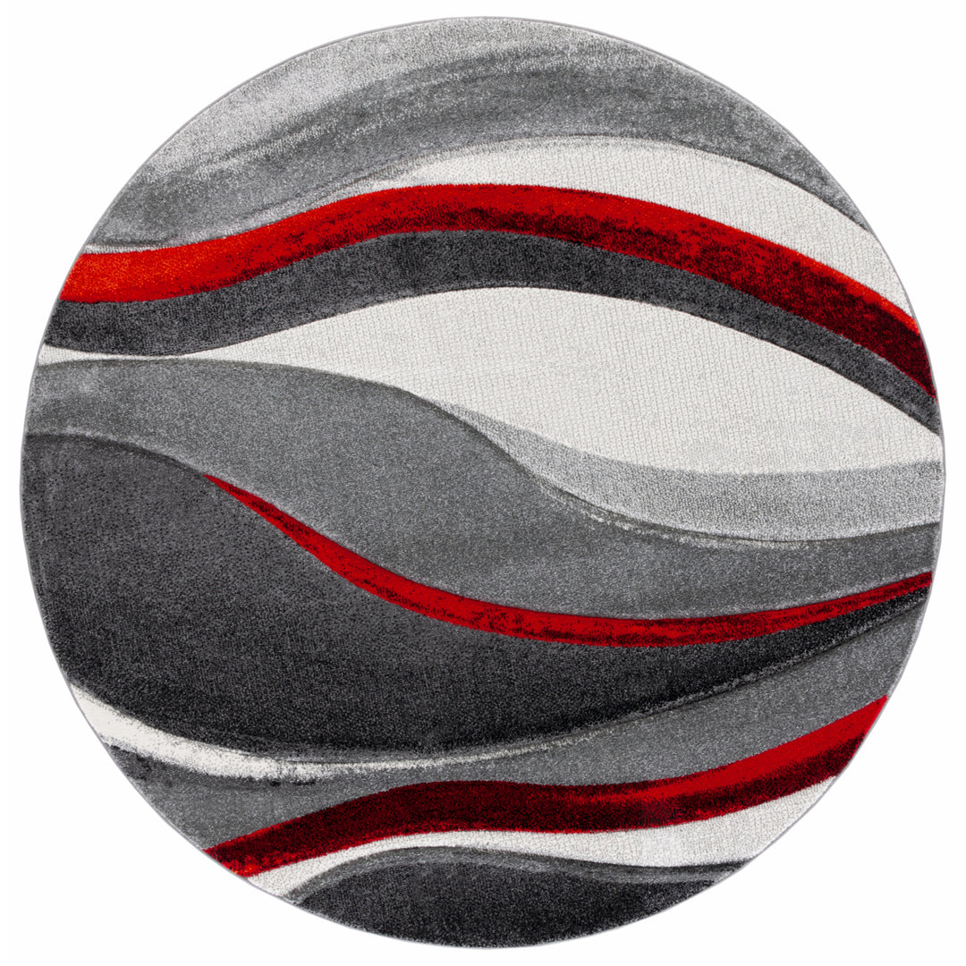 SAFAVIEH HLW766Q Hollywood Grey / Red Image 2