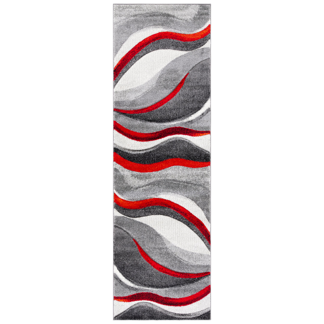 SAFAVIEH HLW766Q Hollywood Grey / Red Image 3