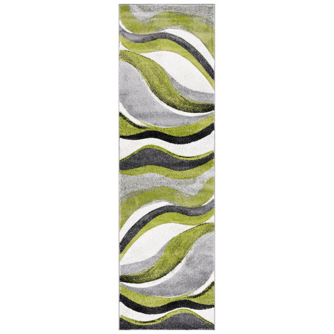 SAFAVIEH Hollywood Collection HLW766Y Grey / Green Rug Image 5