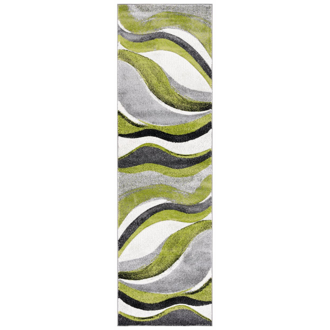 SAFAVIEH Hollywood Collection HLW766Y Grey / Green Rug Image 1