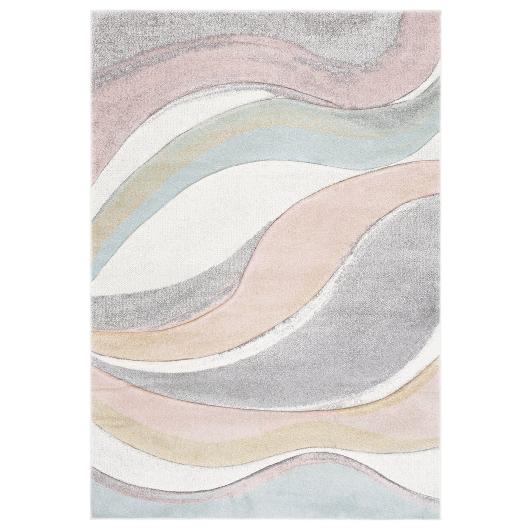 SAFAVIEH Hollywood Collection HLW766U Grey / Pink Rug Image 2