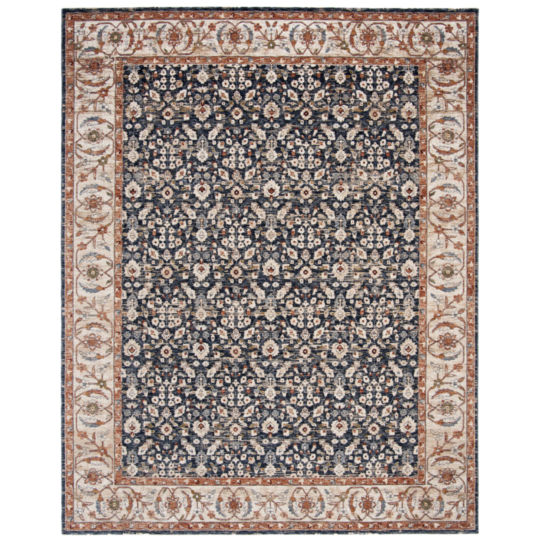 SAFAVIEH Heirloom Collection HRL701N Navy / Beige Rug Image 1