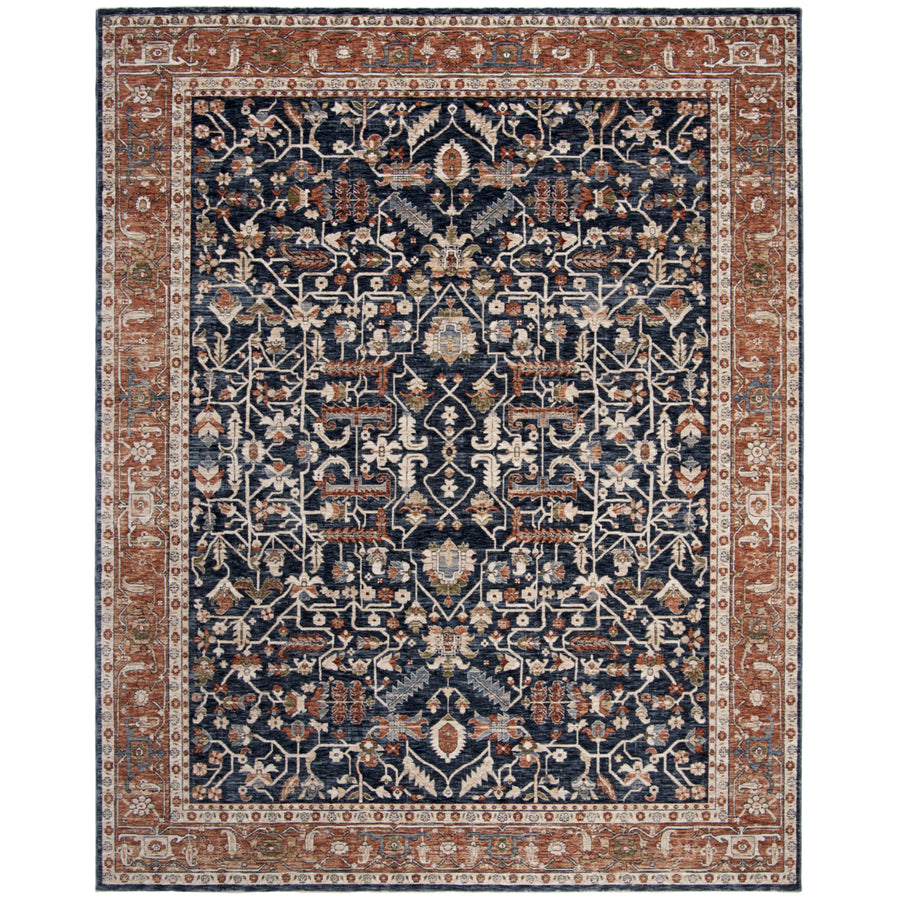 SAFAVIEH Heirloom Collection HRL703N Navy / Beige Rug Image 1