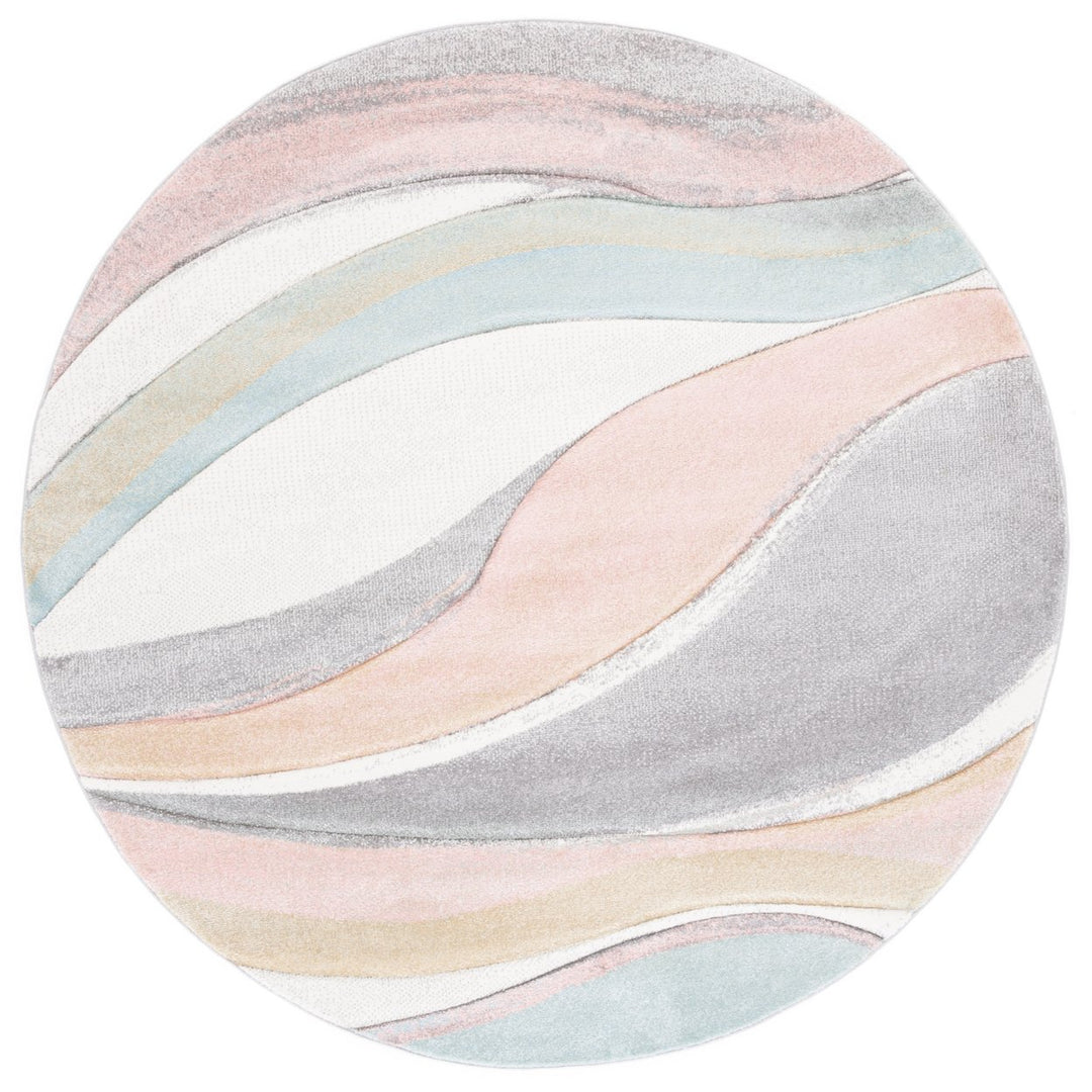 SAFAVIEH Hollywood Collection HLW766U Grey / Pink Rug Image 5