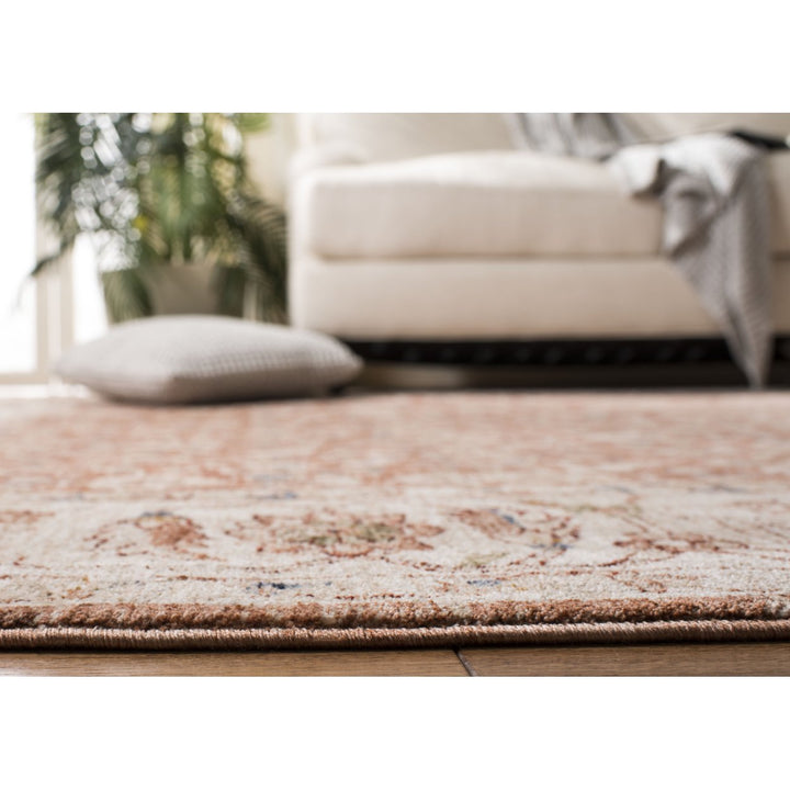 SAFAVIEH Heirloom Collection HRL701B Beige/Light Rust Rug Image 8