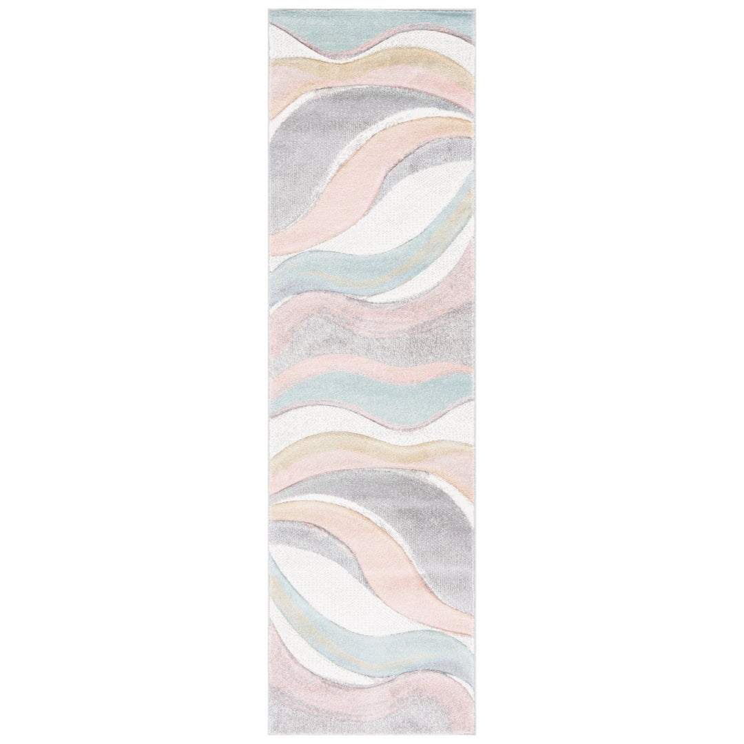 SAFAVIEH Hollywood Collection HLW766U Grey / Pink Rug Image 6