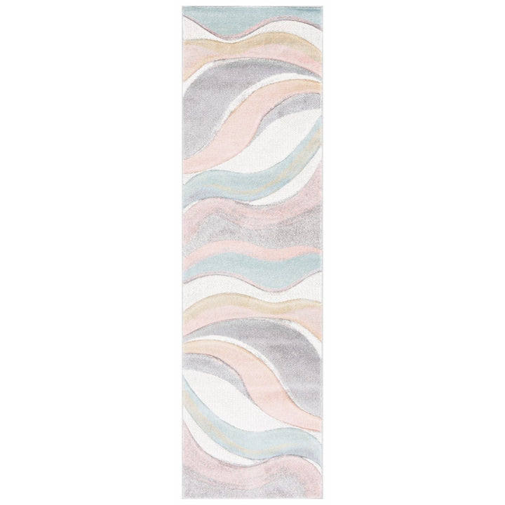 SAFAVIEH Hollywood Collection HLW766U Grey / Pink Rug Image 6