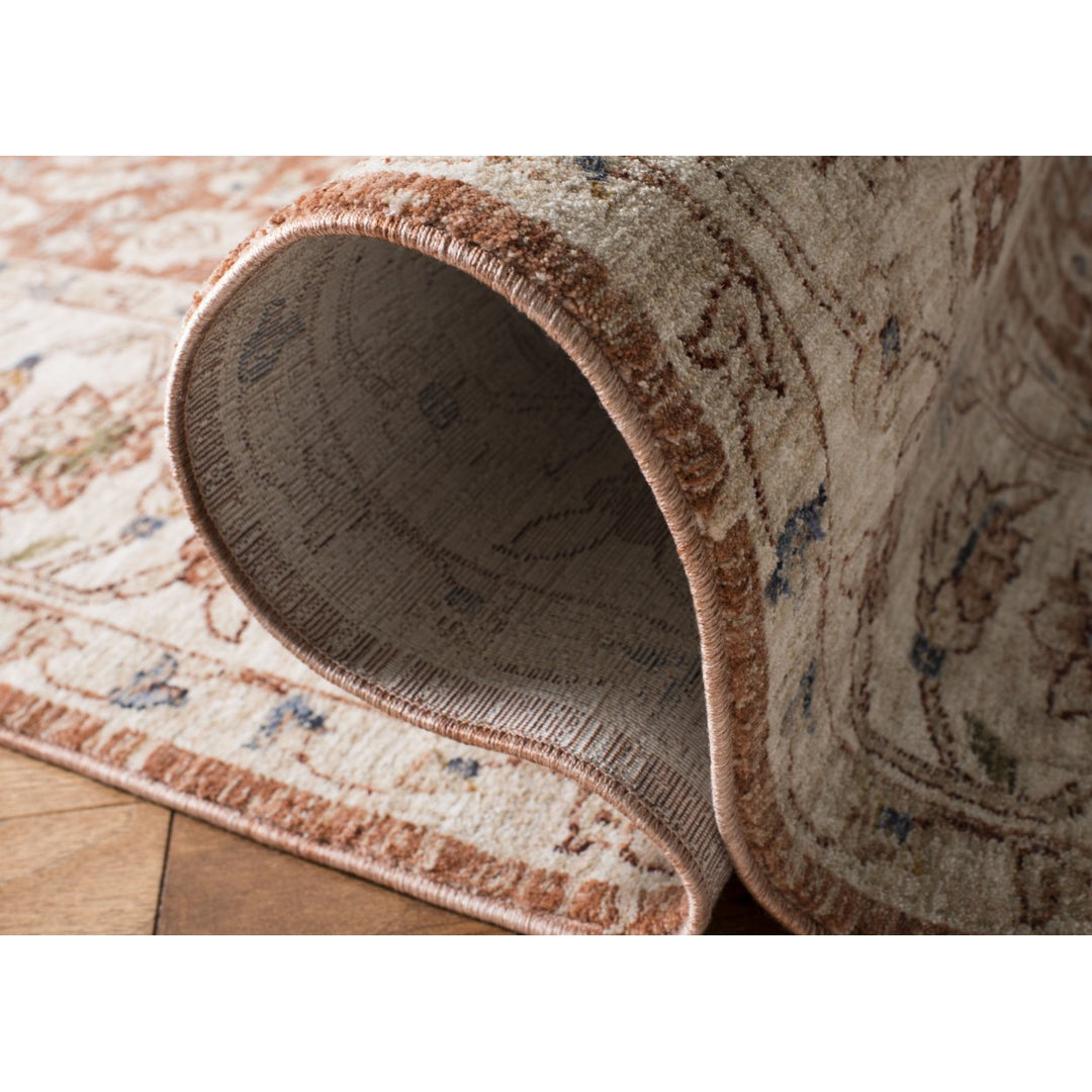 SAFAVIEH Heirloom Collection HRL701B Beige/Light Rust Rug Image 9