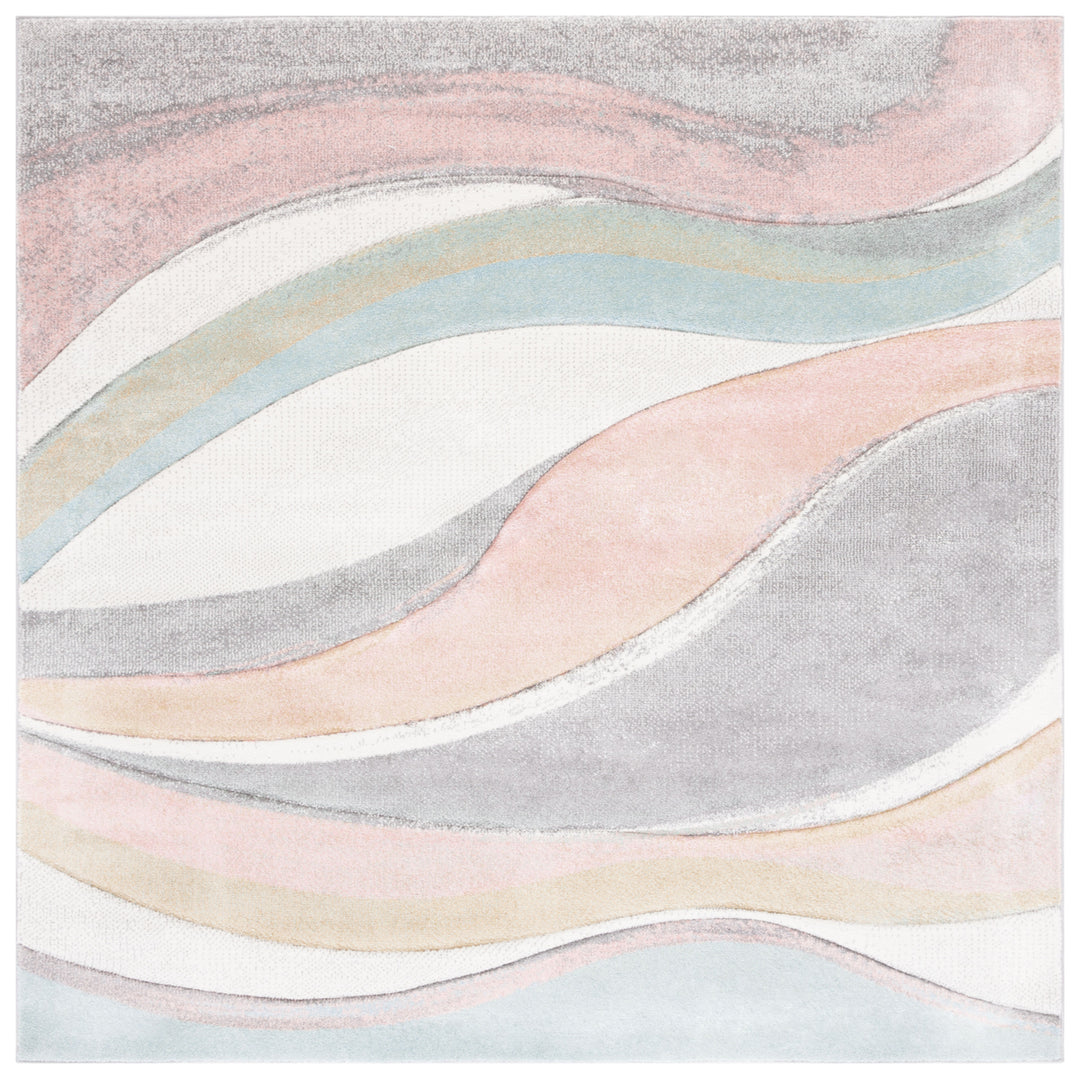 SAFAVIEH Hollywood Collection HLW766U Grey / Pink Rug Image 7