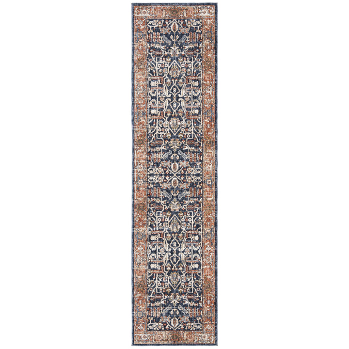 SAFAVIEH Heirloom Collection HRL703N Navy / Beige Rug Image 5