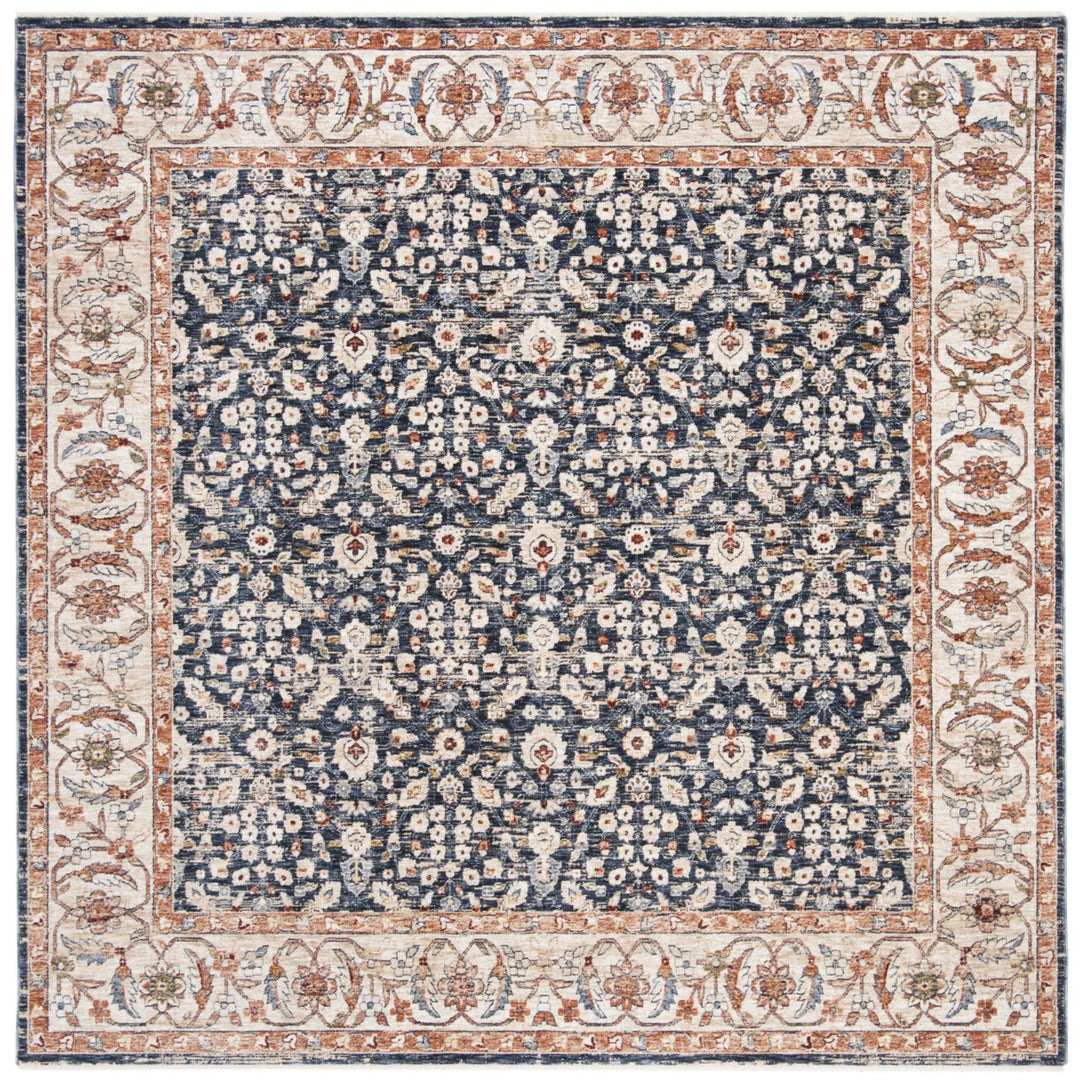 SAFAVIEH Heirloom Collection HRL701N Navy / Beige Rug Image 6