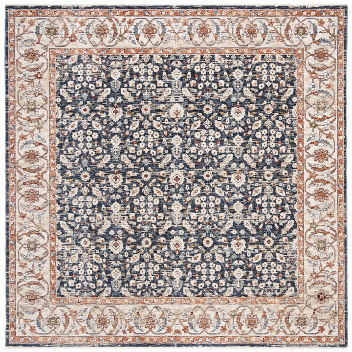 SAFAVIEH Heirloom Collection HRL701N Navy / Beige Rug Image 6