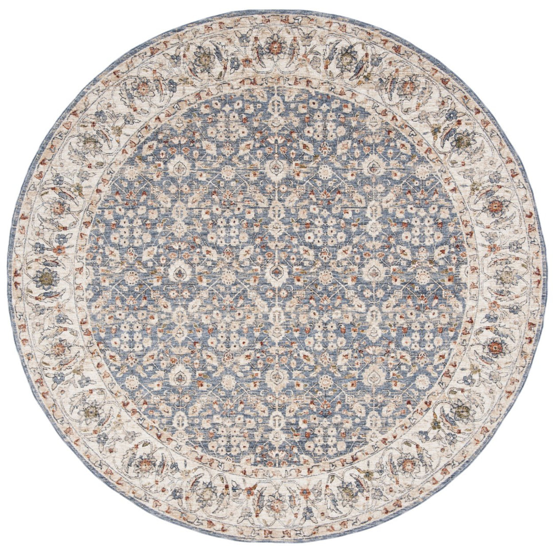 SAFAVIEH Heirloom Collection HRL701A Ivory / Blue Rug Image 4