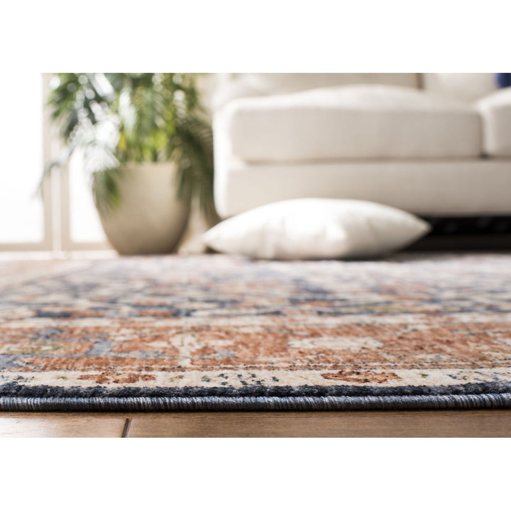 SAFAVIEH Heirloom Collection HRL703N Navy / Beige Rug Image 8