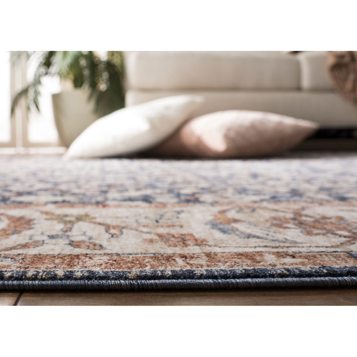 SAFAVIEH Heirloom Collection HRL701N Navy / Beige Rug Image 8