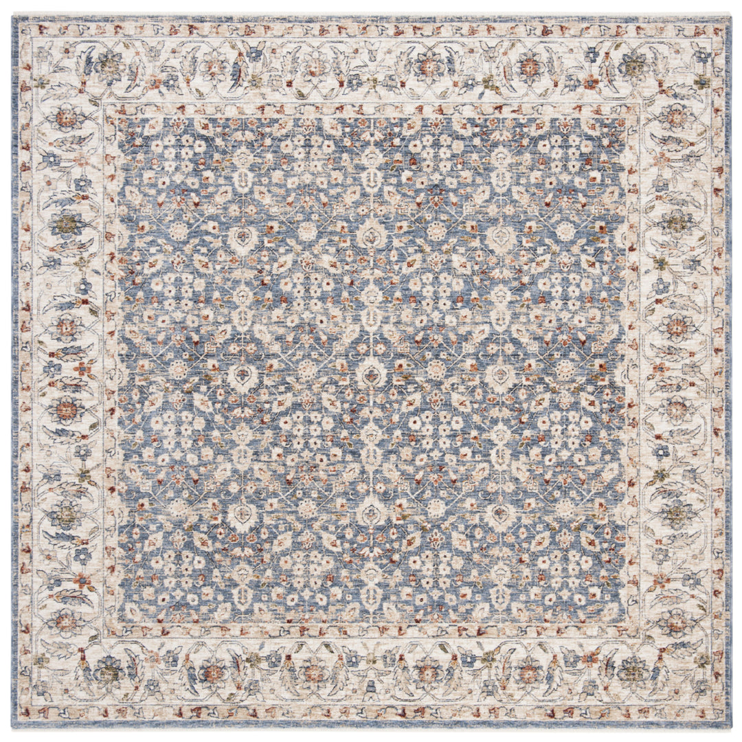 SAFAVIEH Heirloom Collection HRL701A Ivory / Blue Rug Image 6