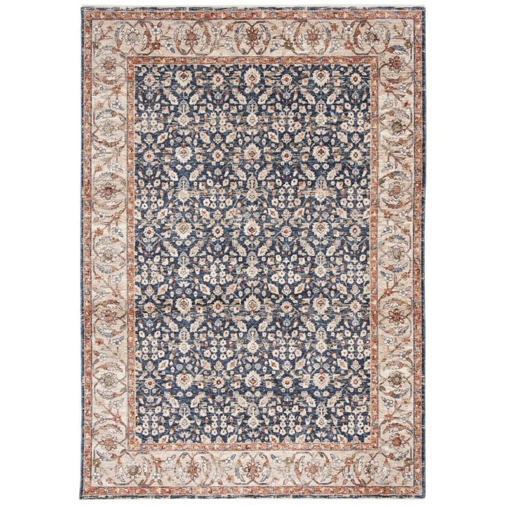 SAFAVIEH Heirloom Collection HRL701N Navy / Beige Rug Image 10