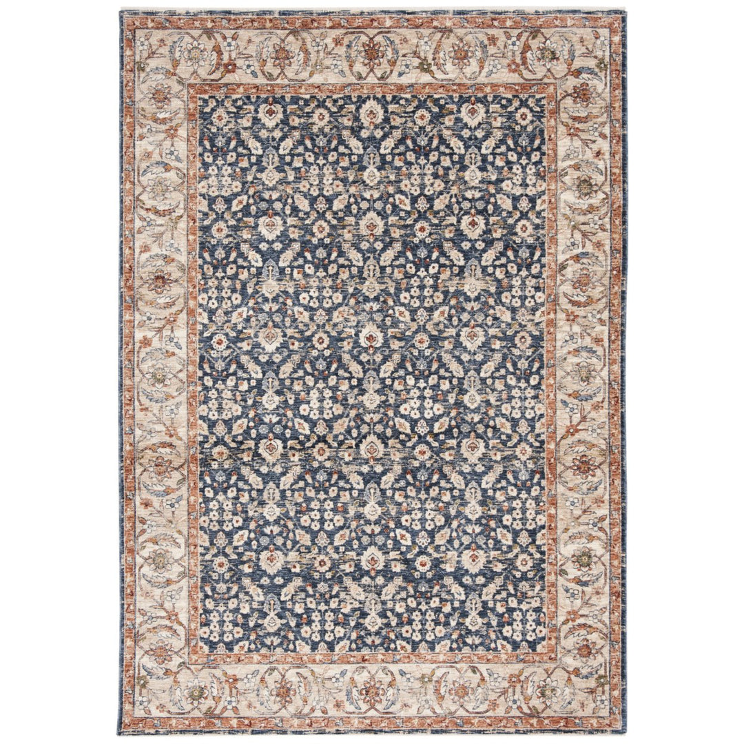 SAFAVIEH Heirloom Collection HRL701N Navy / Beige Rug Image 1