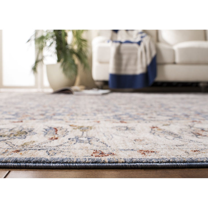 SAFAVIEH Heirloom Collection HRL701A Ivory / Blue Rug Image 8