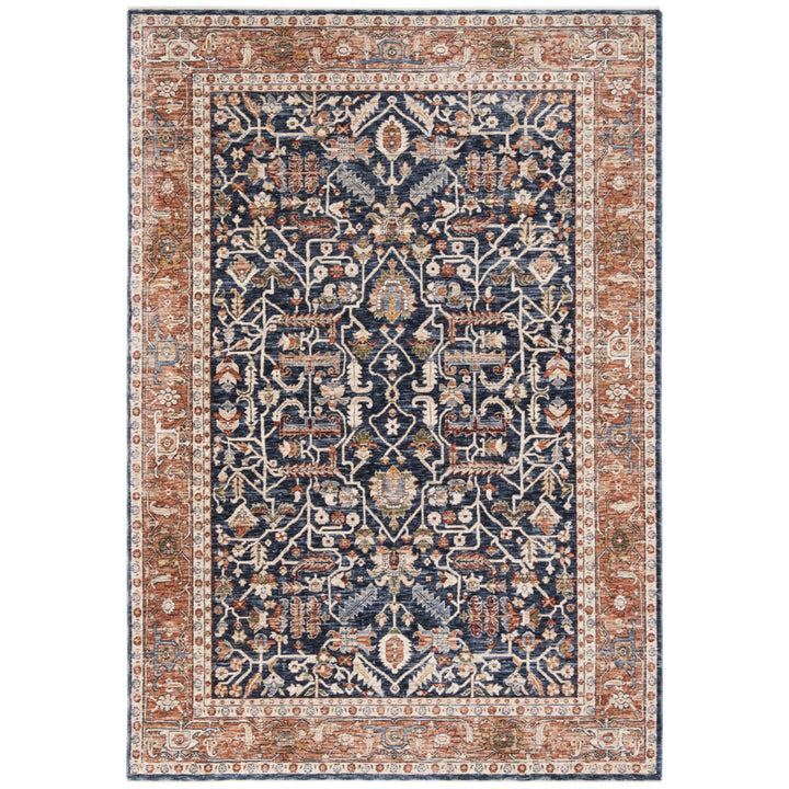 SAFAVIEH Heirloom Collection HRL703N Navy / Beige Rug Image 10