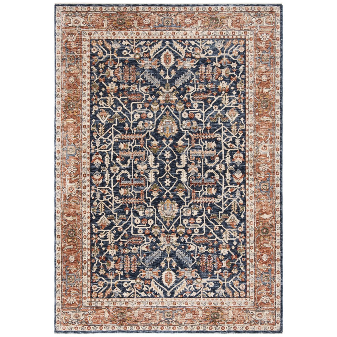 SAFAVIEH Heirloom Collection HRL703N Navy / Beige Rug Image 1