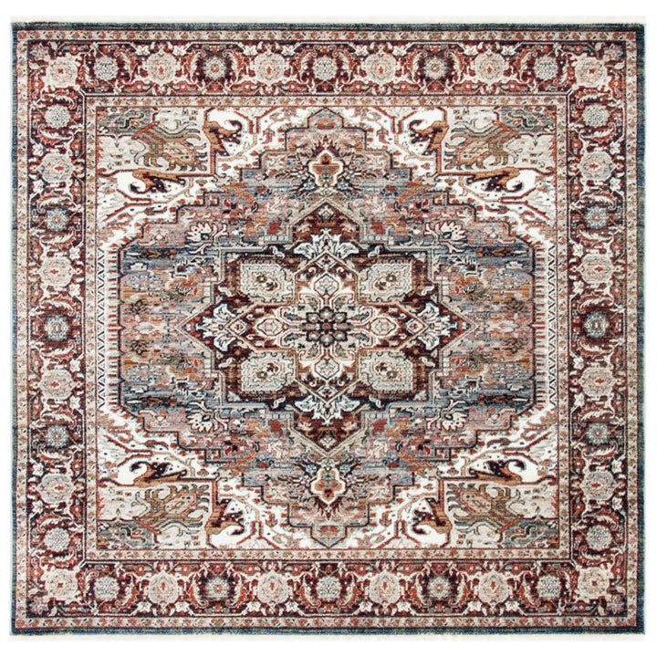 SAFAVIEH Herat Collection HRT331Q Red / Ivory Rug Image 6