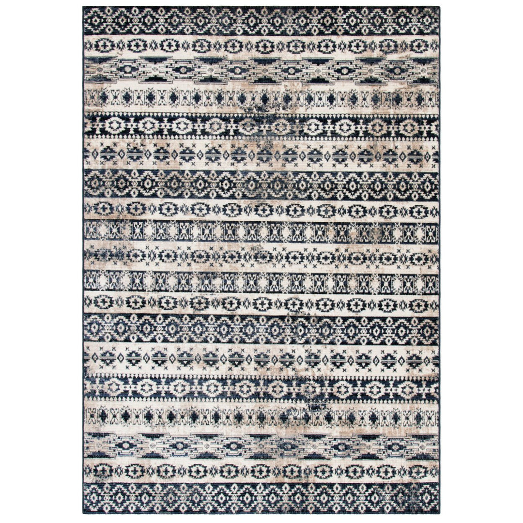 SAFAVIEH Herat Collection HRT370G Ivory / Black Rug Image 1