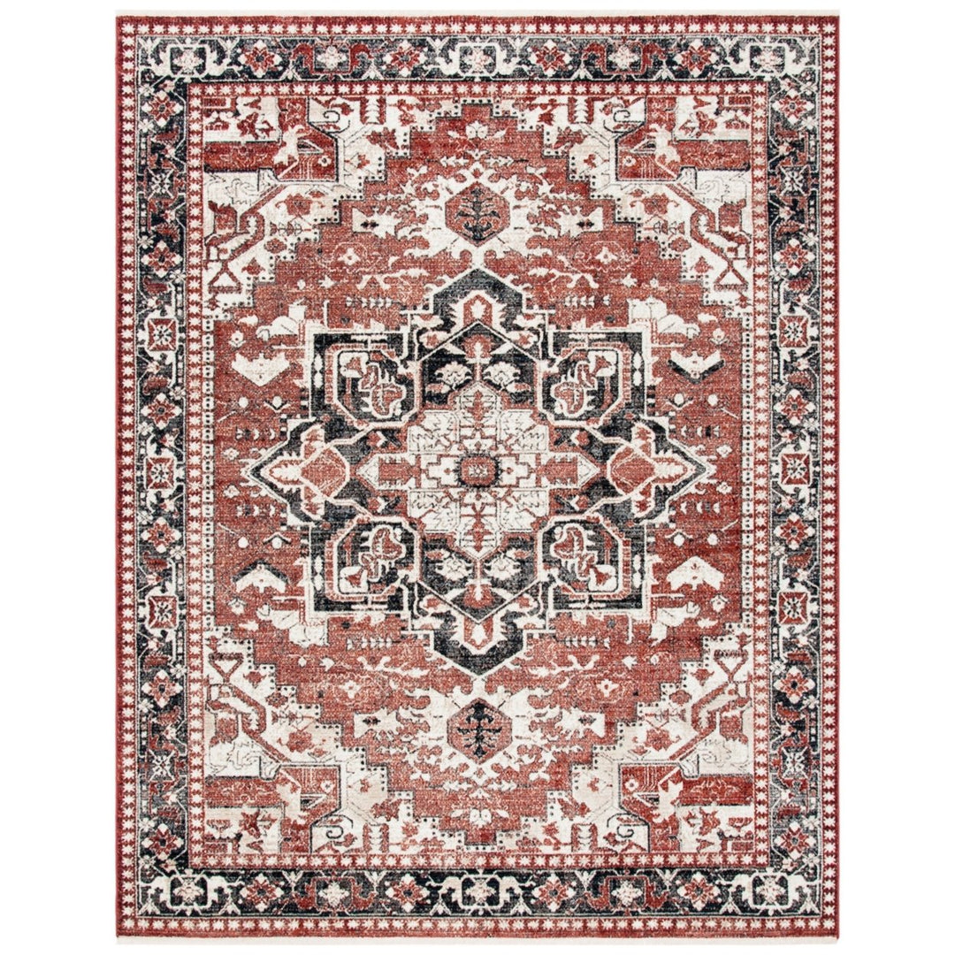 SAFAVIEH Herat Collection HRT395P Rust / Black Rug Image 1