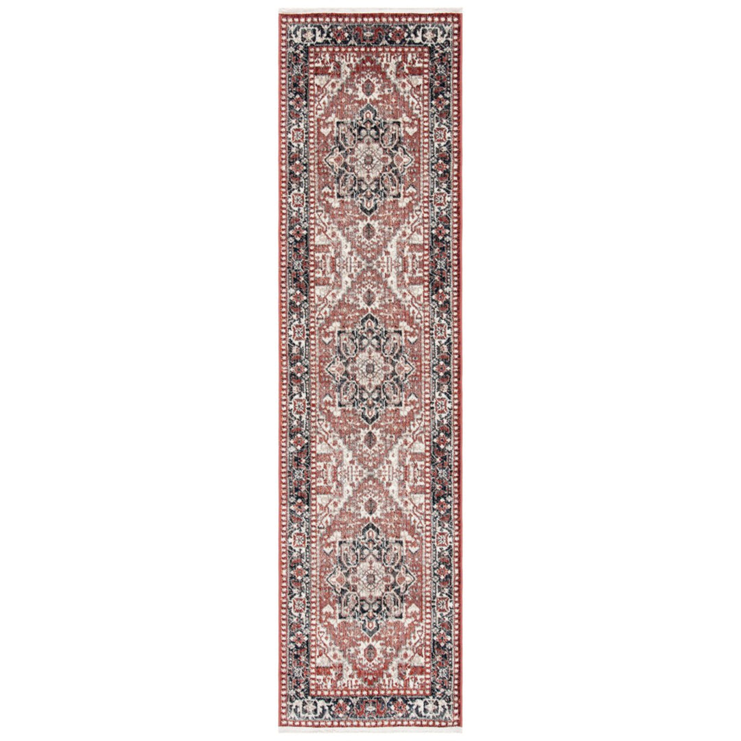 SAFAVIEH Herat Collection HRT395P Rust / Black Rug Image 1