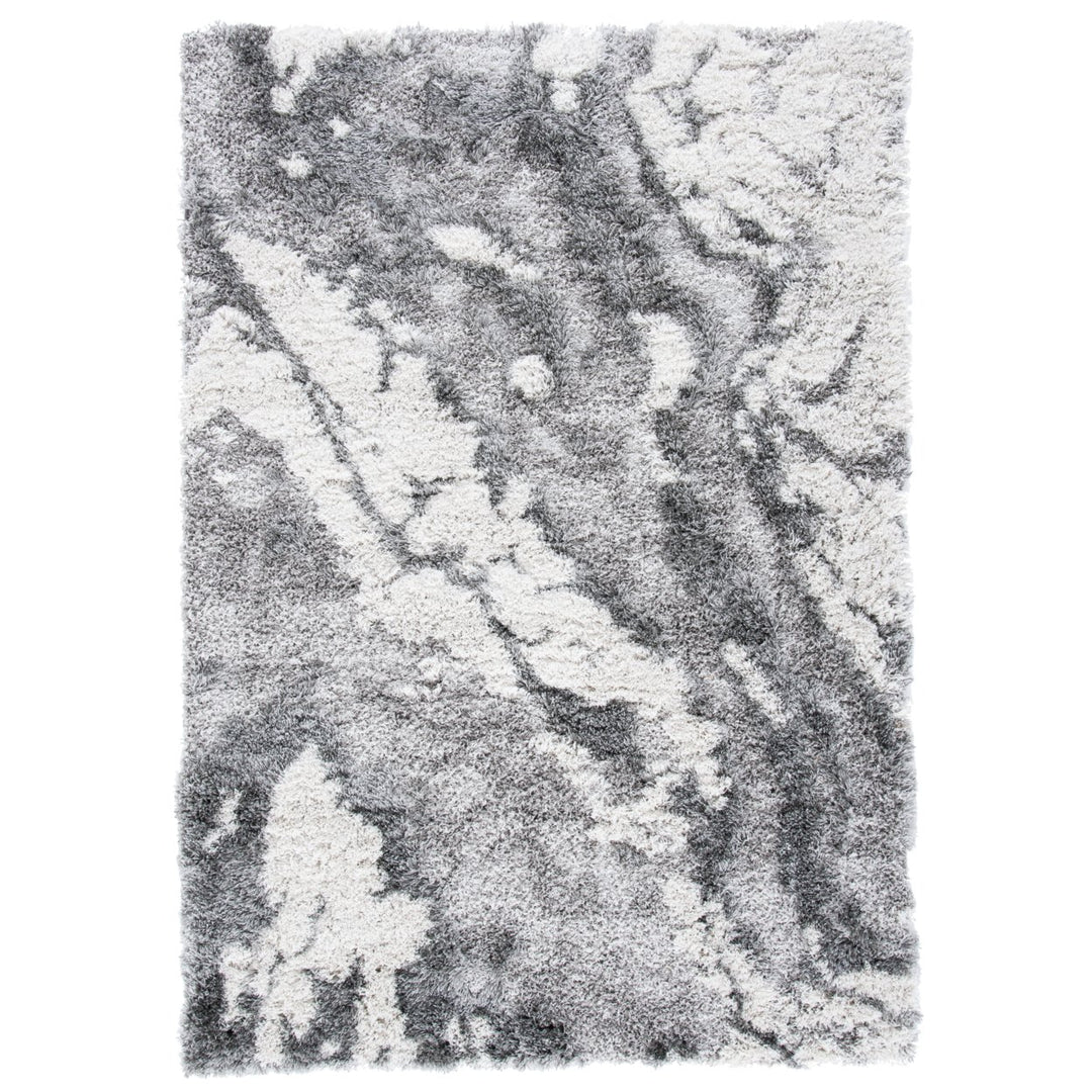 SAFAVIEH Horizon Shag Collection HZN890F Grey / Ivory Rug Image 1