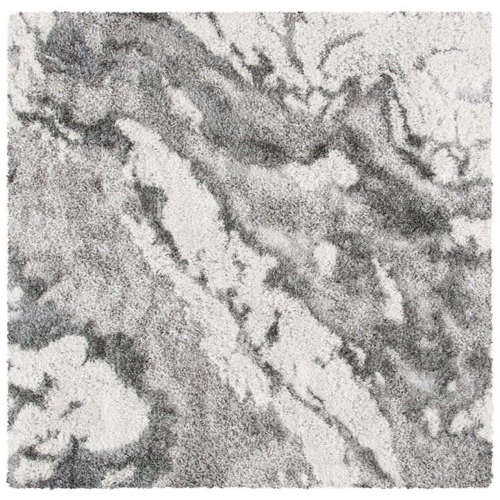 SAFAVIEH Horizon Shag Collection HZN890F Grey / Ivory Rug Image 1