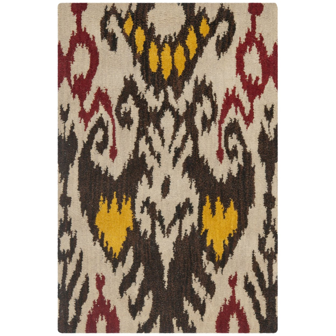 SAFAVIEH Ikat IKT216A Handmade Beige / Brown Rug Image 8