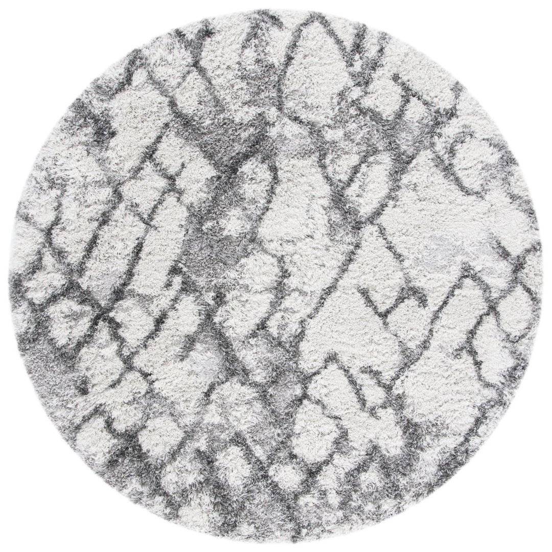 SAFAVIEH Horizon Shag Collection HZN894F Grey / Ivory Rug Image 1