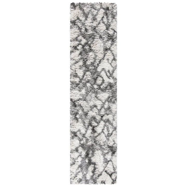 SAFAVIEH Horizon Shag Collection HZN894F Grey / Ivory Rug Image 1