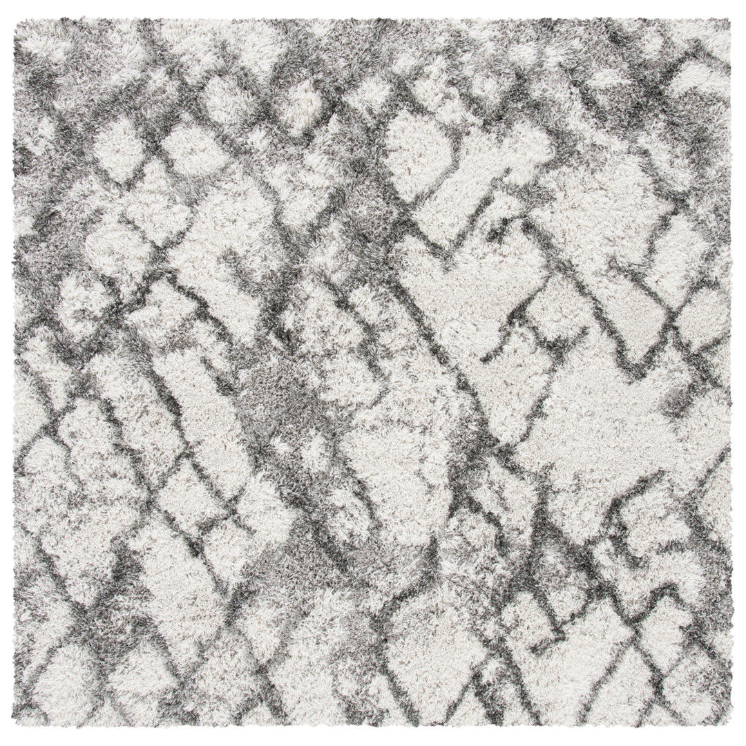 SAFAVIEH Horizon Shag Collection HZN894F Grey / Ivory Rug Image 6