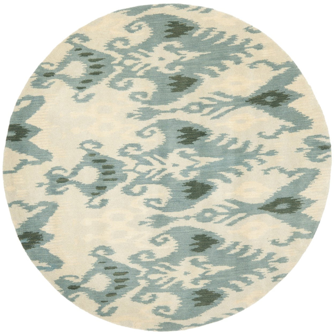 SAFAVIEH Ikat IKT216B Handmade Beige / Slate Rug Image 4