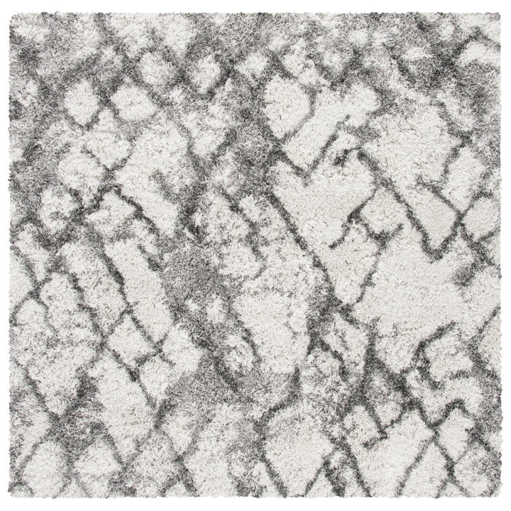 SAFAVIEH Horizon Shag Collection HZN894F Grey / Ivory Rug Image 1