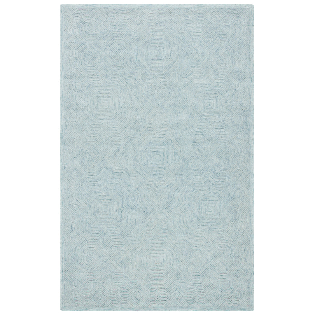 SAFAVIEH Ikat Collection IKT506J Handmade Aqua Rug Image 1