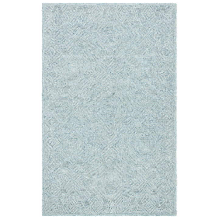 SAFAVIEH Ikat Collection IKT506J Handmade Aqua Rug Image 1