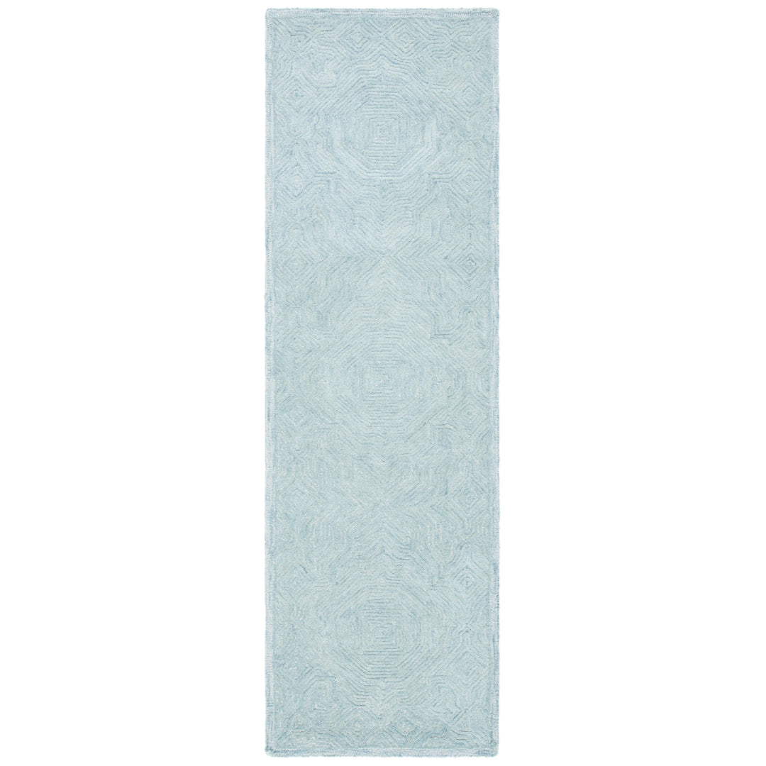 SAFAVIEH Ikat Collection IKT506J Handmade Aqua Rug Image 5