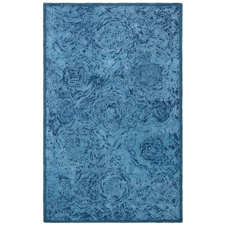 SAFAVIEH Ikat Collection IKT506N Handmade Dark Blue Rug Image 1