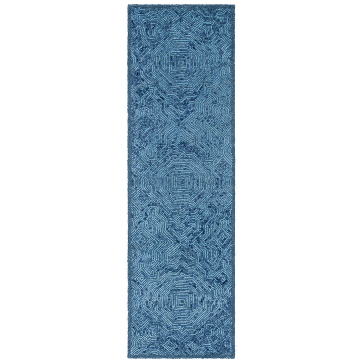 SAFAVIEH Ikat Collection IKT506N Handmade Dark Blue Rug Image 5