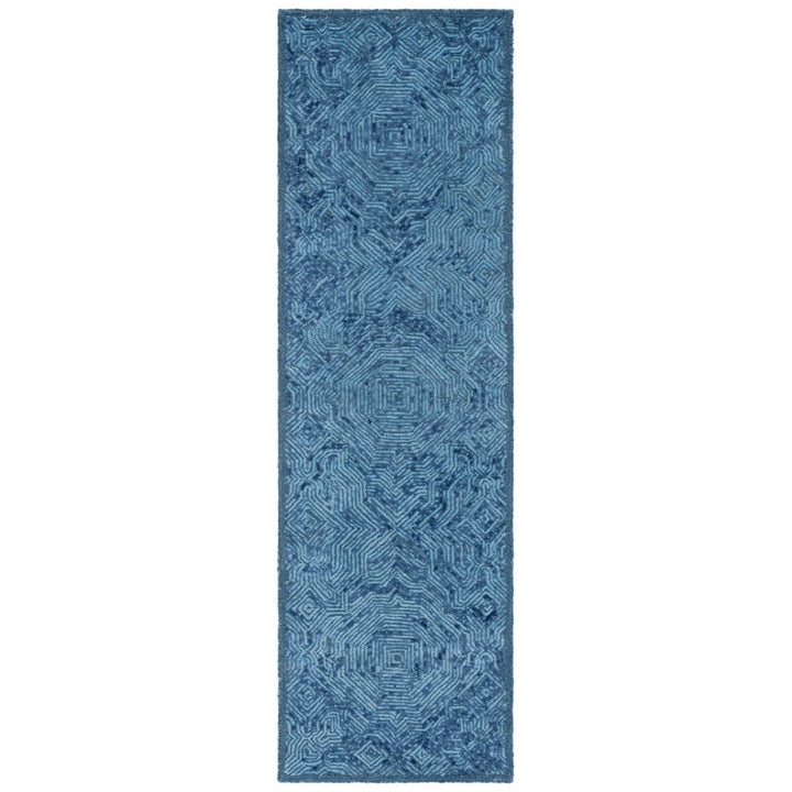 SAFAVIEH Ikat Collection IKT506N Handmade Dark Blue Rug Image 1