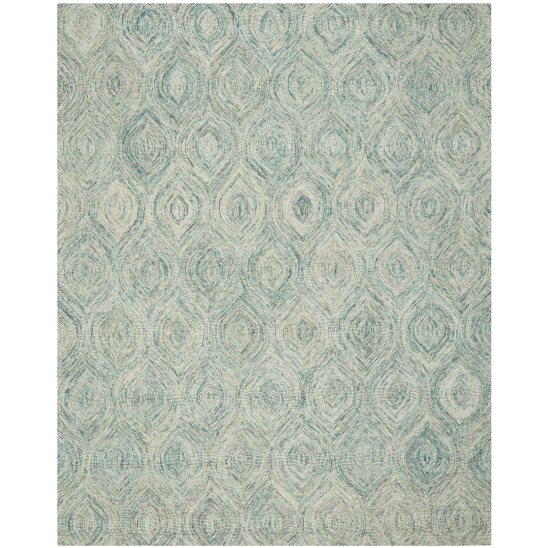 SAFAVIEH Ikat IKT631A Handmade Ivory / Sea Blue Rug Image 1