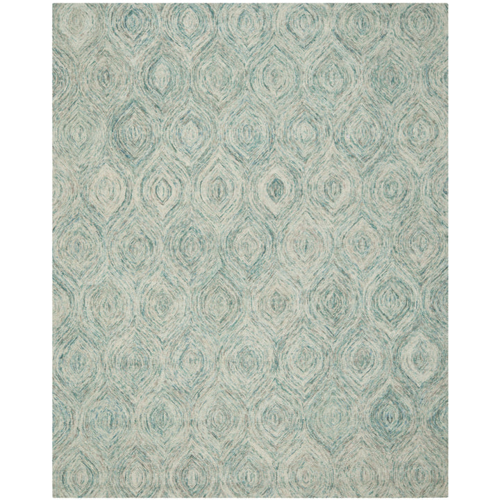 SAFAVIEH Ikat IKT631A Handmade Ivory / Sea Blue Rug Image 1