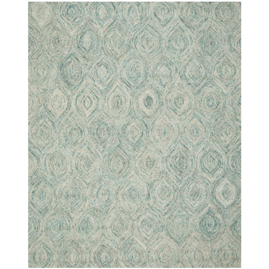 SAFAVIEH Ikat IKT631A Handmade Ivory / Sea Blue Rug Image 1