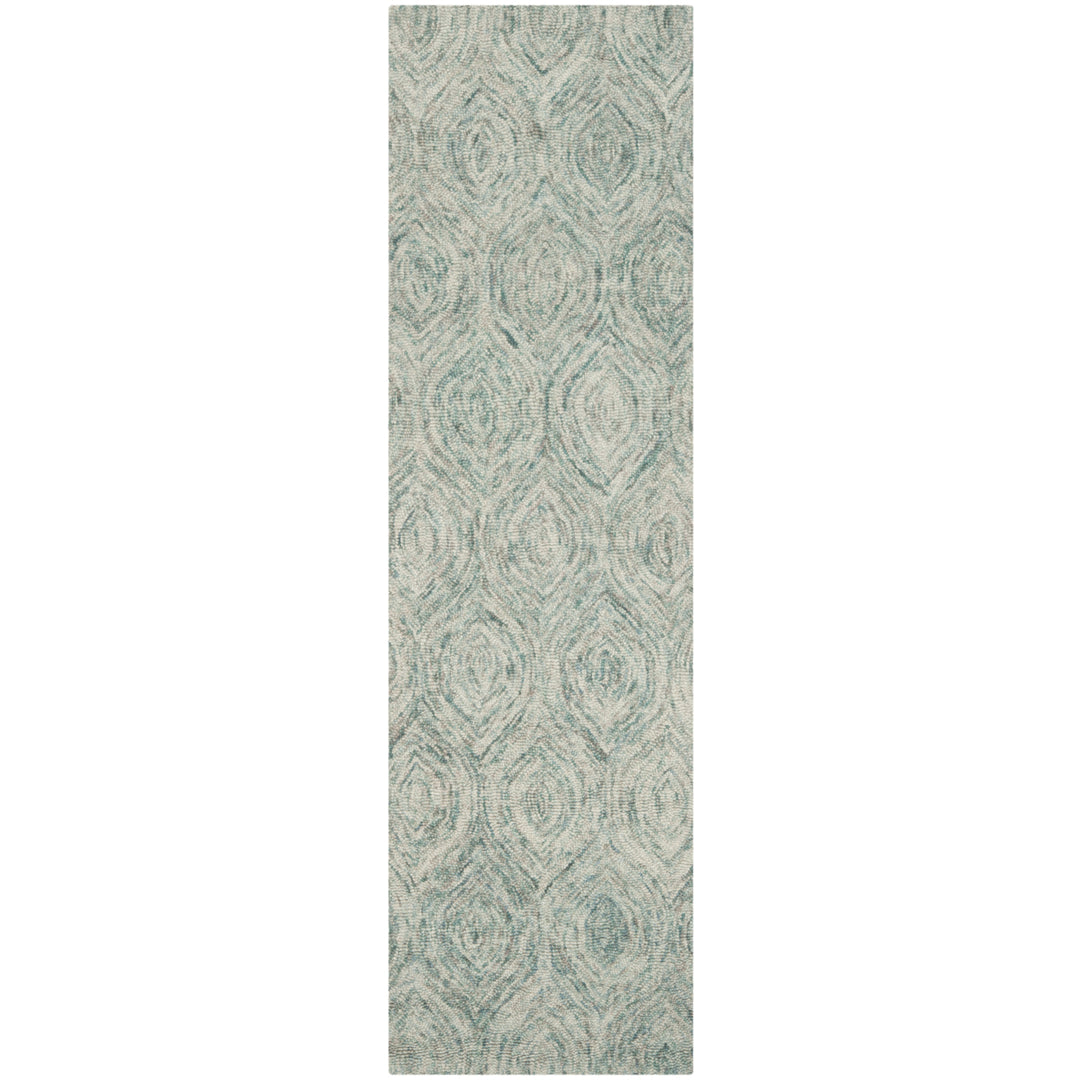 SAFAVIEH Ikat IKT631A Handmade Ivory / Sea Blue Rug Image 3