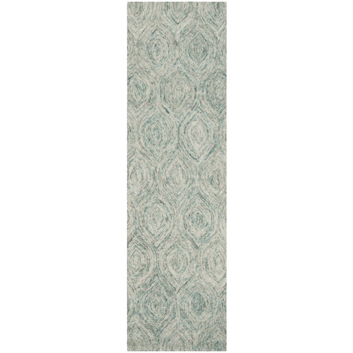 SAFAVIEH Ikat IKT631A Handmade Ivory / Sea Blue Rug Image 1